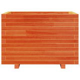 Garden Planter Wax Brown 70x70x49.5 cm Solid Wood Pine 847365