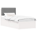 Bed Frame with Upholstered Headboard Light Grey 80 x 200 cm 877593