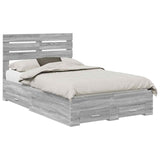 Bed Frame with Drawer Grey Sonoma 135 x 190 cm Engineered Wood 3411656