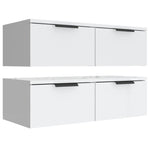 Wall Cabinets 2 pcs White 68x30x20 cm Engineered Wood 3115892