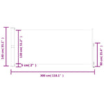 Patio Retractable Side Awning 140 x 300 cm Black 45190