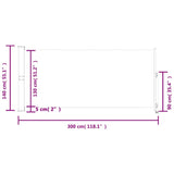 Patio Retractable Side Awning 140 x 300 cm Black 45190