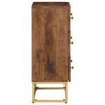 Chest of Drawers 55x30x76 cm Solid Wood Mango and Iron 371995