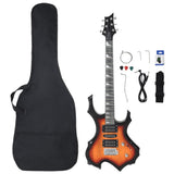 Electric Guitar for Beginner with Bag Brown and Black 4/4 39" 70186