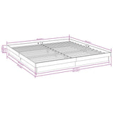 Bed Frame without Mattress Solid Wood 200x200 cm 819927