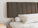 Bed Frame with Upholstered Headboard Taupe 150 x 200 cm 877482
