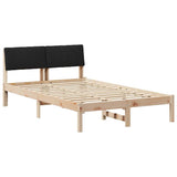 Bed frame Brown and black 120 x 200 cm Solid pine wood 878681