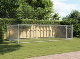 Dog Cage with Door Grey 4x2x1.5 m Galvanised Steel 3209578