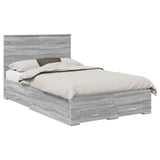 Bed Frame with Drawer Grey Sonoma 120 x 190 cm Engineered Wood 3409672