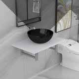 ZNTS Two Piece Bathroom Furniture Set Ceramic White 279342