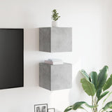 Wall Mounted TV Cabinets 2 pcs Concrete Grey 30.5x30x30 cm 804494