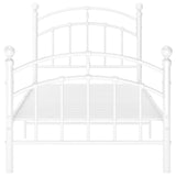 Bed Frame without Mattress White Metal 100x200 cm 324971