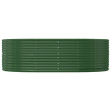 Garden Raised Bed Green 212x140x68 cm Galvanised Steel 319093