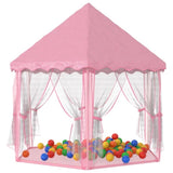 Princess Play Tent with 250 Balls Pink 133x140 cm 3107712