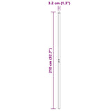 Fence Post 12 pcs Grey Powder-coated steel 42012772