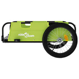 Bike Trailer Green Oxford Fabric and Iron 94179