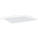 805277 Bookshelf Boards 8 pcs High Gloss White 60x50x1,5 cm Engineered Wood