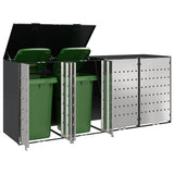 Wheelie Bin Storage for 4 Bins Anthracite 272 x 77.5 x 115.5 cm 3394780