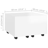 Coffee Table White 60x60x38 cm Engineered Wood 806858