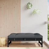 Garden Footstool Black 120x80 cm Solid Wood Pine 825713