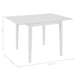 ZNTS Extendable Dining Table White x80x74 cm MDF 247626