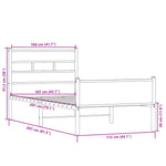 Bed Frame without Mattress Sonoma Oak 107x203 cm Engineered Wood 4017286