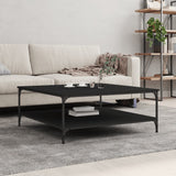 ZNTS Coffee Table Black 100x100x40 cm Engineered Wood 832843