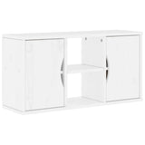 4 Piece TV Units with Storage ODDA White Solid Wood Pine 3365373