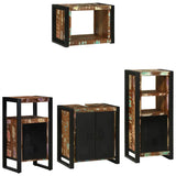 Bathroom Furniture Set 4 pcs Multicolour Solid Reclaimed Wood 3305673
