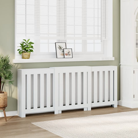 ZNTS Radiator Cover White 205x21.5x83.5 cm Engineered Wood 852762