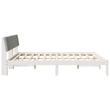 Bed frame White and light grey 180 x 200 cm Solid pine wood 3394357