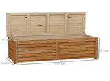 292L Outdoor Storage Box, Wooden Deck Box Garden Storage Container for Balcony, Porch, Poolside, T3398P318721