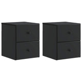 Wall-Mounted Bedside Cabinet 2 pcs Black 34.5 x 33 x 40 cm 899148