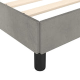 Bed Frame without Mattress Light Grey 135x190 cm Double Double Velvet 349881