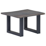 Coffee Table with Live Edges Grey 60x60x40 cm Solid Acacia Wood 247827
