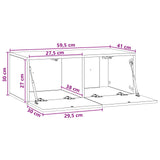 Wall-Mounted TV Cabinet 59.5 x 41 x 30 cm Smoked Oak 898850