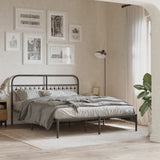 Metal Replace Headboard Black 150 cm 376634