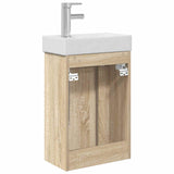 Bathroom Vanity Unit with Tap Sonoma Oak 40.5 x 22.5 x 62 cm 889523