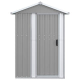 Garden Shed Grey 126x97,5x177 cm Galvanised Steel 316234