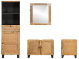 Bathroom Sets with Drawer with Shelf Natural Solid Mango Wood 3310062