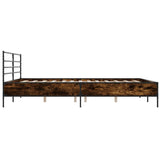 Bed Frame without Mattress Smoked Oak 180x200 cm Super King 3280059