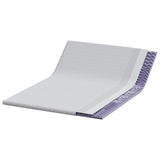 Mattress Topper White 140 x 190 x 6 cm Jaquard Fabric 4106204