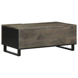 Coffee Table Black 100x54x40 cm Solid Wood Mango 4017696
