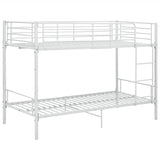 Bunk Bed without Mattress White Metal 90x200cm 287909