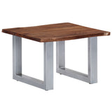 Coffee Table with Live Edges 60x60x40 cm Solid Acacia Wood 247826