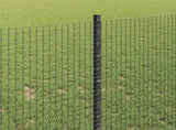 Welded Wire Fence with Post 100 x 1 m PVC-Coated Steel 3336663