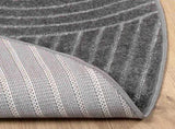 Area Rugs Round PALMERAS Anthracite 160 CM Polyester 42022620