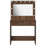 Dressing Table Brown Oak 78.5 x 41 x 135 cm Engineered Wood 865034