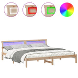 Bed Frame with Headboard Brown 180 x 200 cm Solid Pine Wood 872809
