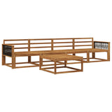 Outdoor Sofa Set 5 pcs Natural Solid Acacia Wood 3382322